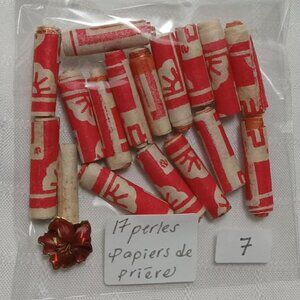 One-of-a-kind handmade/hand rolled paper beads/jewelry making/craft supplies/DIY